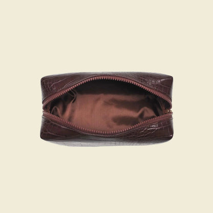 Beauty Bag Crocodile - Embroidered Block Shadow