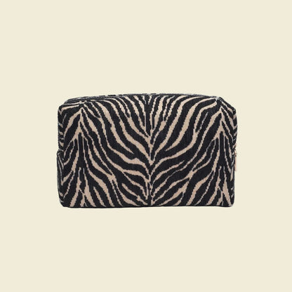 Beauty Bag Zebra- Embroidered Block Shadow