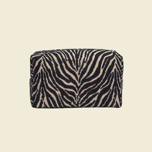 Zebra Stripe Cosmetic Bag - Customized Embroidery