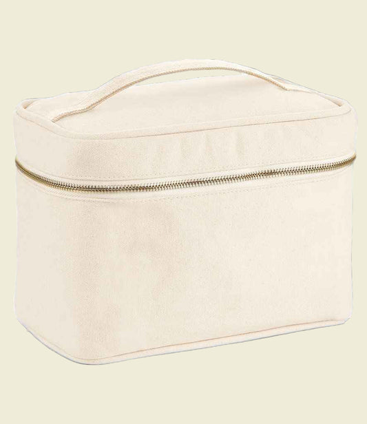 Natural Canvas Vanity Case - Customized Embroidery