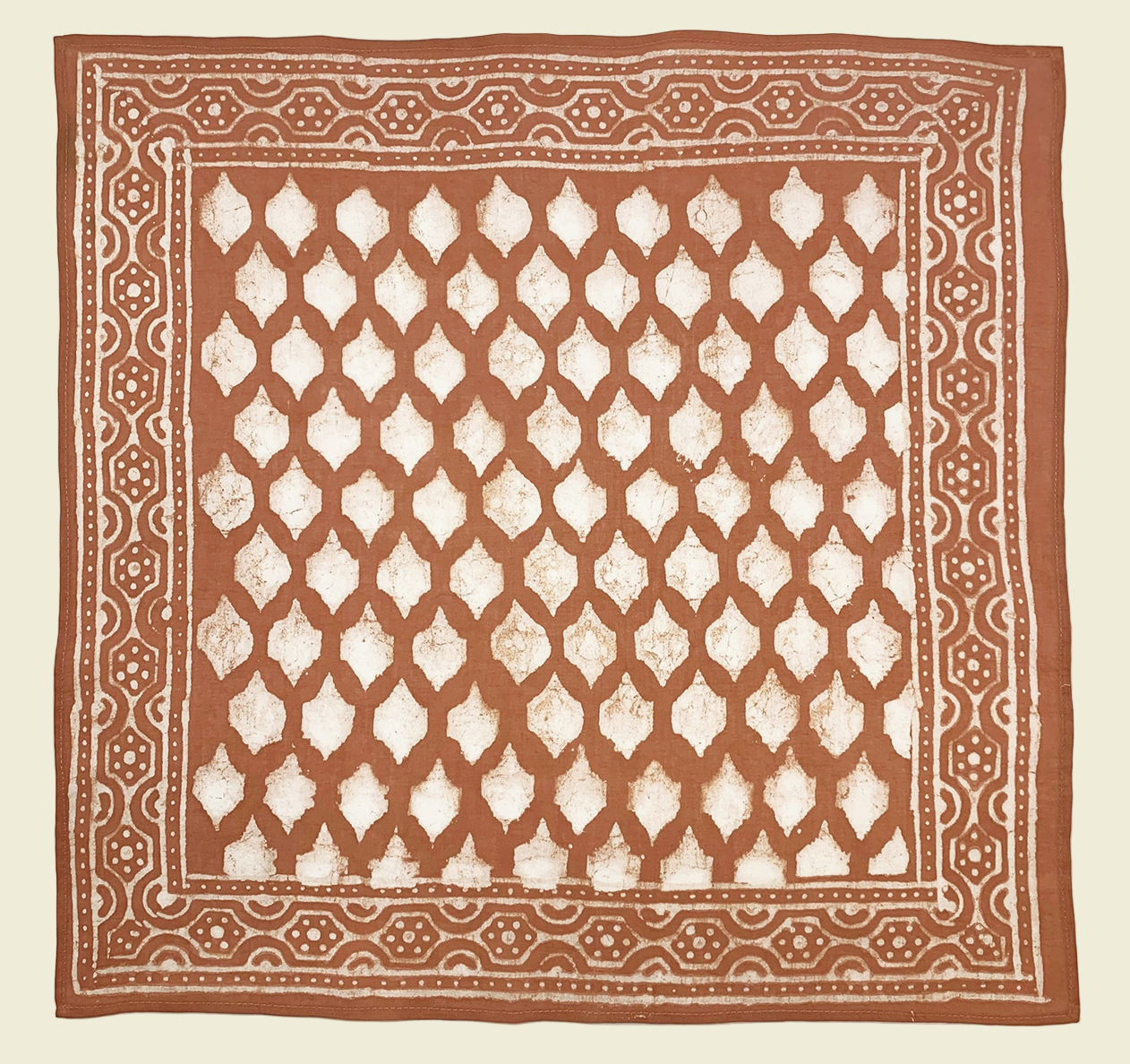 Embroidered Blockprint Bandana