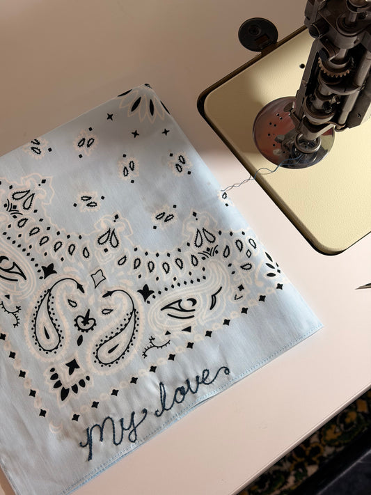 Chainstitch Embroidered Bandana