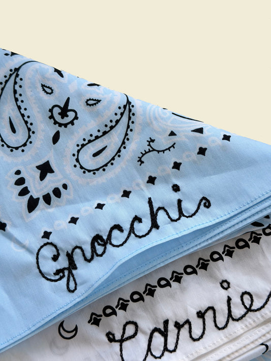 Chainstitch Embroidered Bandana