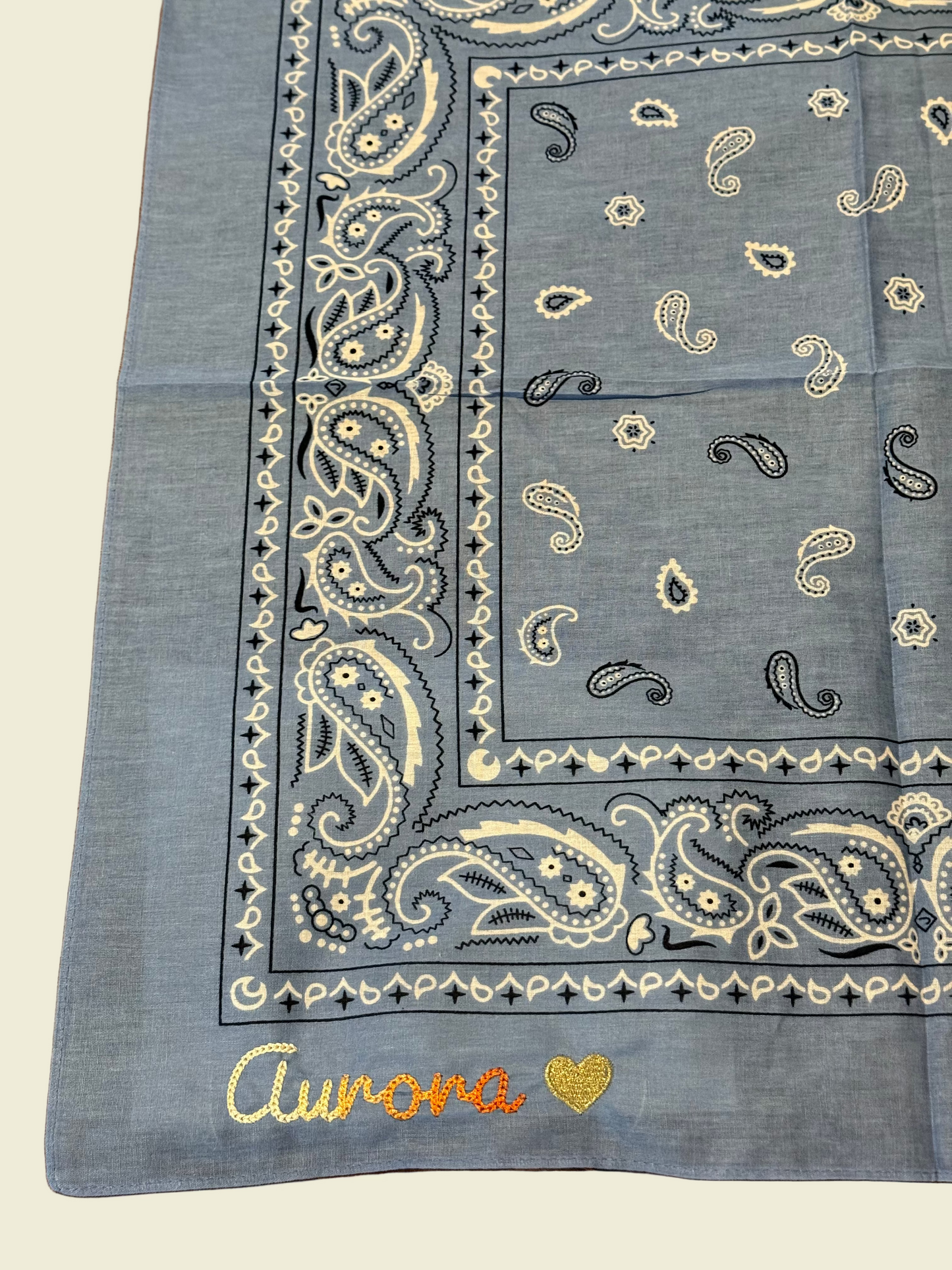 Bandana - Denim- Customized Embroidery