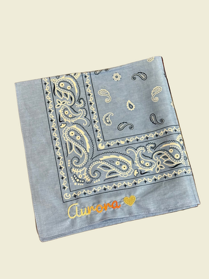 Bandana - Denim- Customized Embroidery