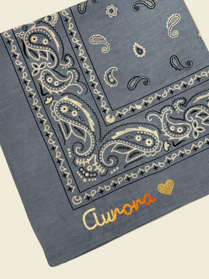 Custom Chainstitch Embroidery Bandana