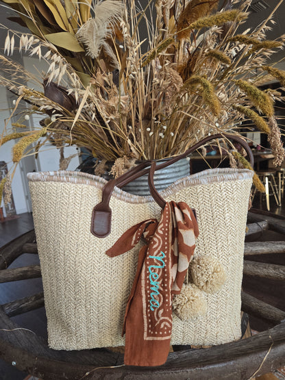 Embroidered Blockprint Bandana