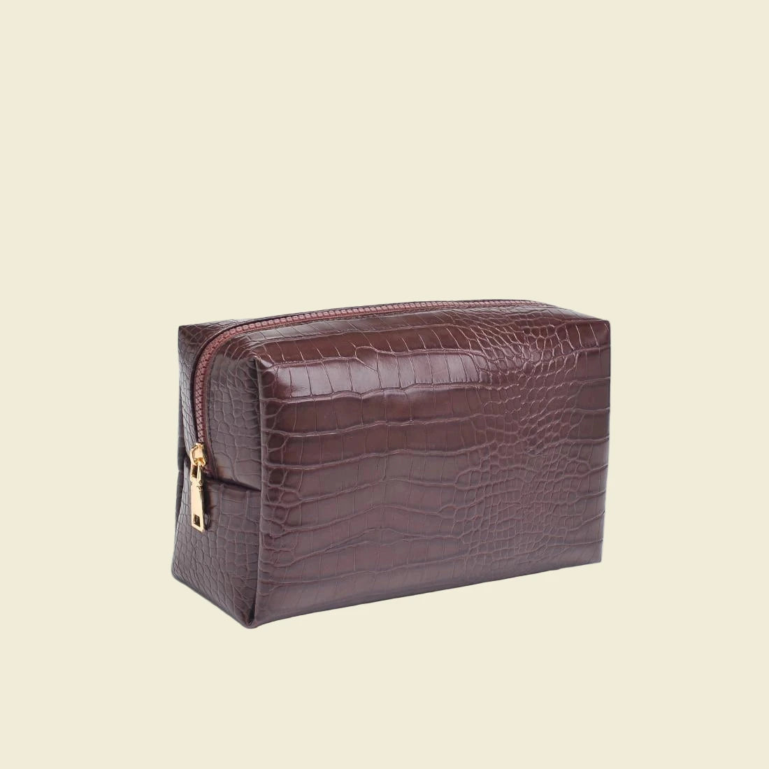 Beauty Bag Crocodile - Embroidered Block Shadow